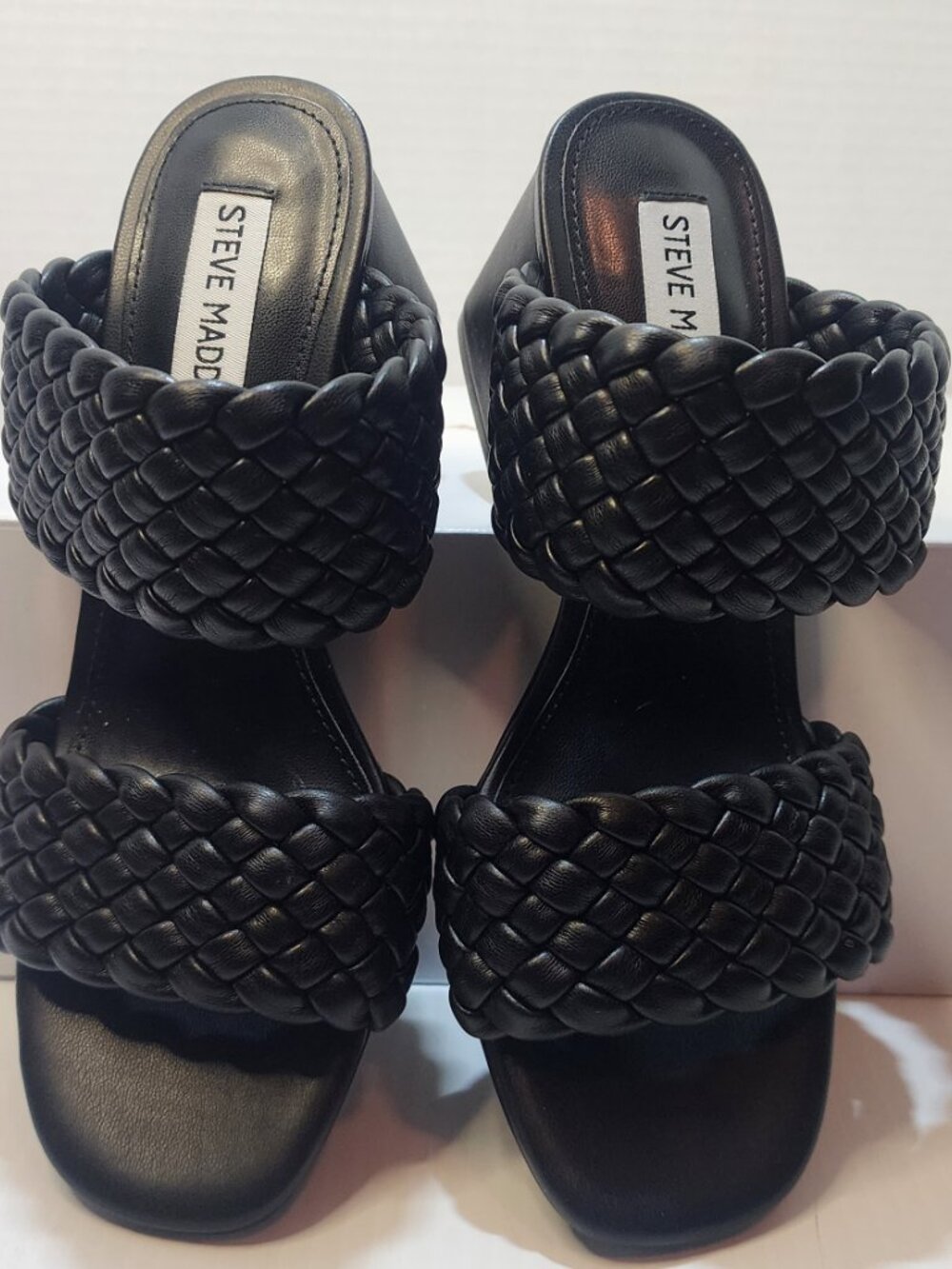 Steve Madden Kenly Heeled Sandals Women’s Size 6.5 Black Excellent Preowned Cond - Picture 10 of 12